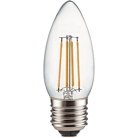 LED 6,0W Filament E27 2700K прозр. Premium нитевид.свеча 96х37... N7QW60ELC