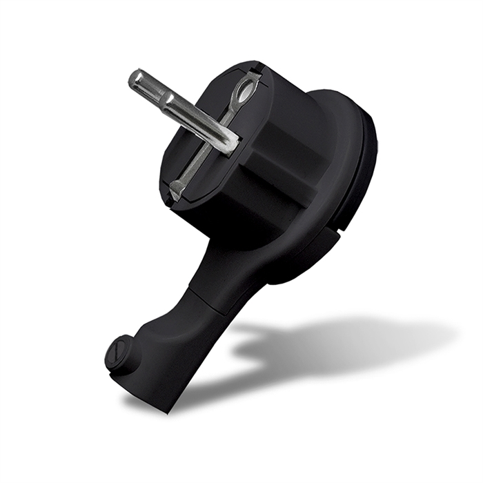 Вилка-невидимка с/з черная 16А "UNIVersal " 5565419