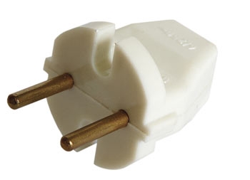 Вилка пл. универ. В6-004 бел. (20/400) В6-004, 431206, 431207