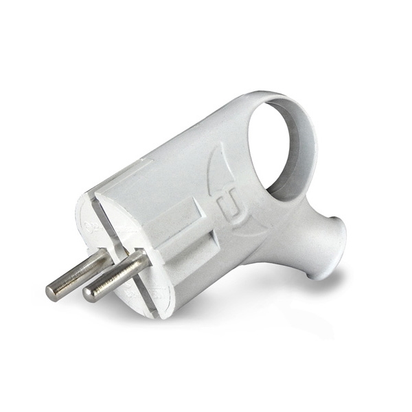 Вилка угловая с/з с ушком бел.16А "UNIVersal" (35/350) А112 А112