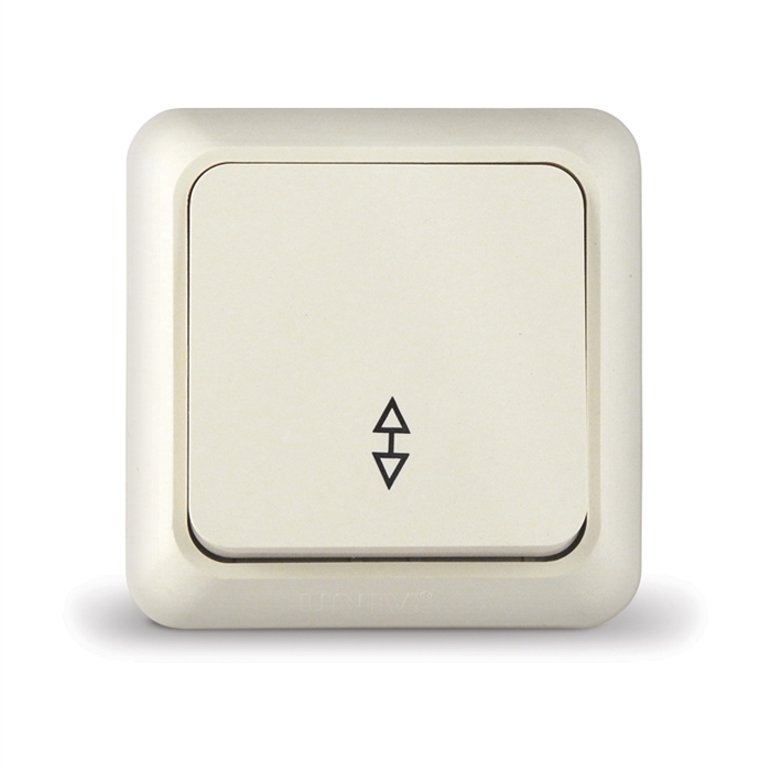 Выкл. 1кл проход. о/у беж. "Олимп" UNIVersal  Б-О0025