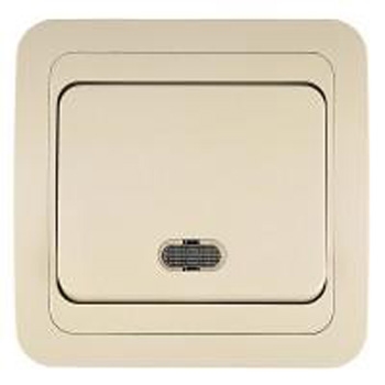 Выкл. 1кл свет крем/крем Mimoza Makel 25021