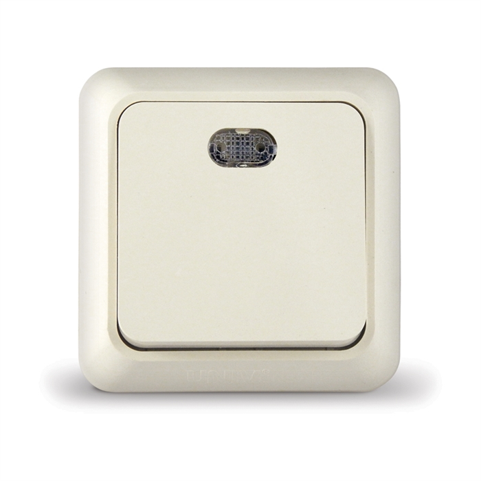 Выкл. 1кл свет о/у беж. "Олимп" Б-О0121 UNIVersal  Б-О0121