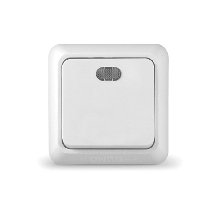 Выкл. 1кл свет о/у бел. "Олимп" О0121 UNIVersal  О0121