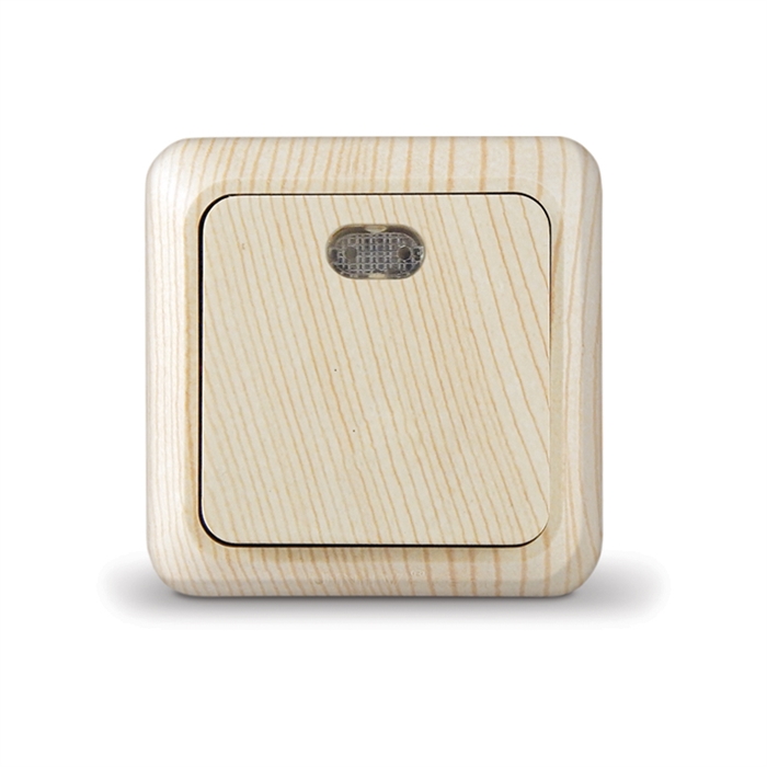 Выкл. 1кл свет о/у сосна "Олимп" UNIVersal  5560827