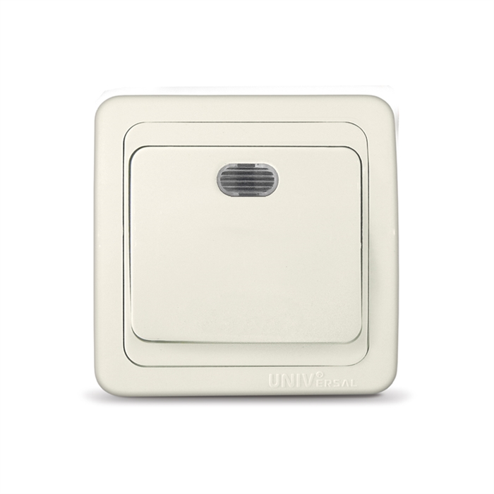 Выкл. 1кл свет с/у сл. кость "Валери" UNIVersal  Б-В0121