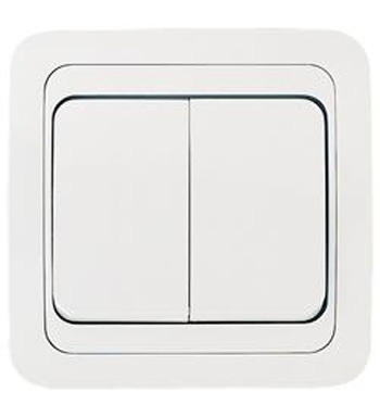 Выкл. 2кл бел/бел Mimoza Makel 12003