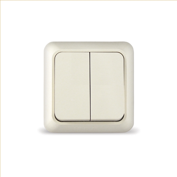 Выкл. 2кл о/у беж. "Олимп" Б-О0023 UNIVersal  Б-О0023