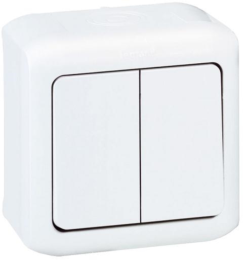 Выкл. 2кл о/у бел. LR Quteo IP44 782302