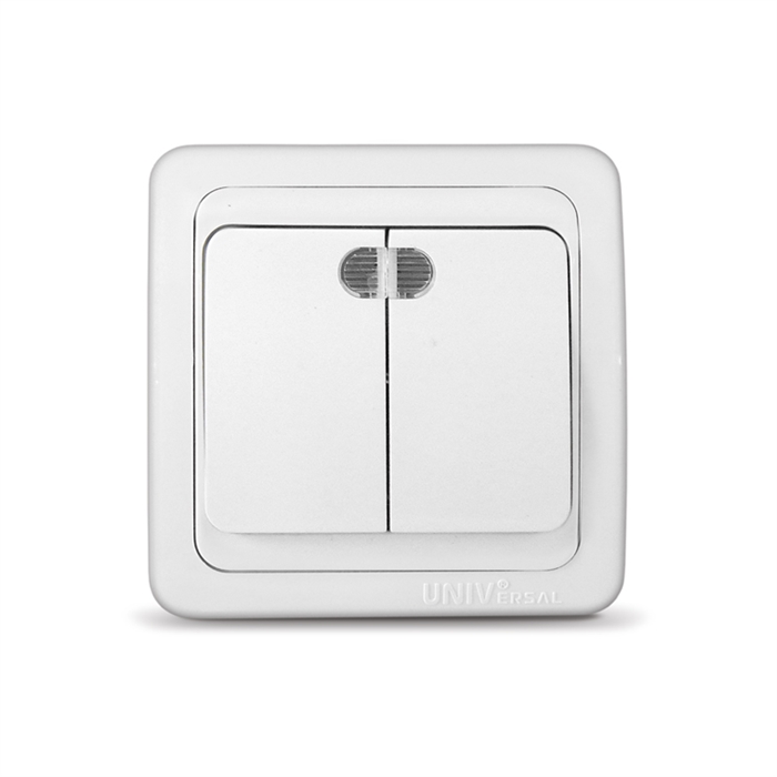 Выкл. 2кл свет с/у бел. "Валери" UNIVersal  В0123