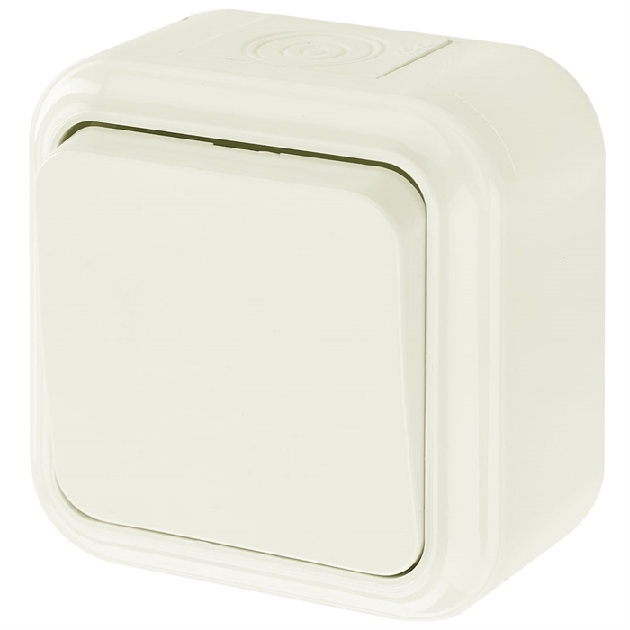 Выкл. 1-кл. ОУ 6А IP54 серия ПРАЛЕСКА АКВА, (А16-222 бежевый) А16-222 бежевый