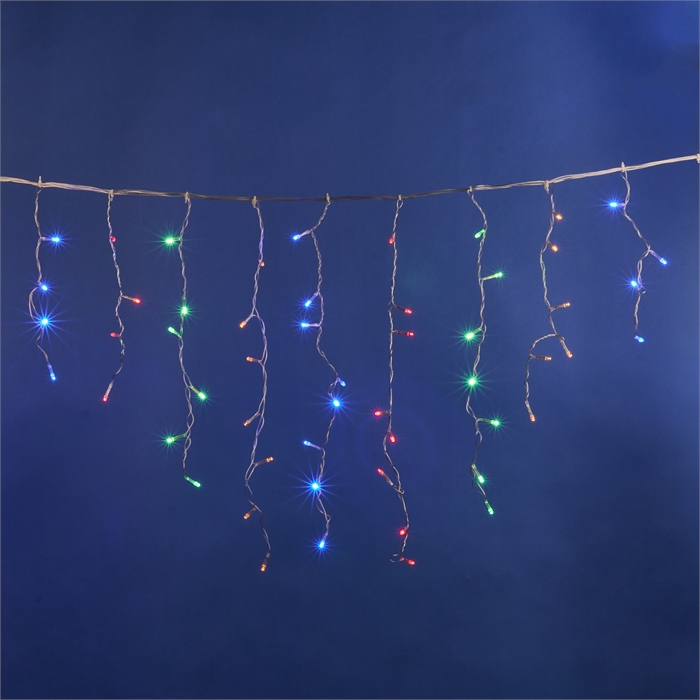 Гир. 200LED IP20 3м  "Бахрома" RGB стат.свеч  пров.проз.B3010-200/DTA MULTI IP20 UL-00002270