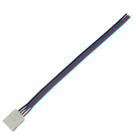 Коннектор 4-х конт. 10mm RGB с пров. 15см (уп.3шт) Ecola SC41C1ESB