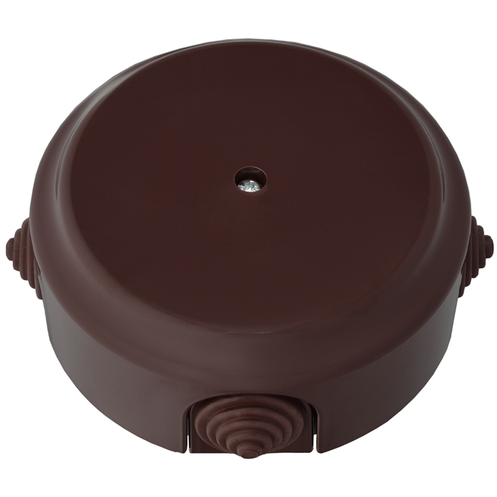 Монтажная коробка Ø80, ОУ с сальниками серия РЕТРО, (КМ-449 шоколад) КМ-449 шоколад
