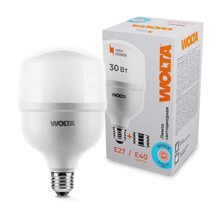LED 30W E27/40 6500K Wolta 25WHP30E27/40