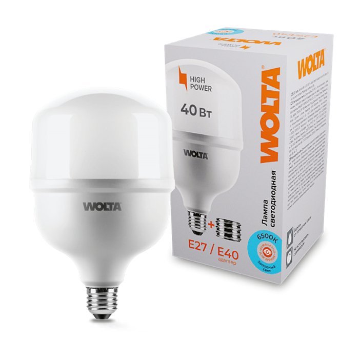 LED 40W E27/40 6500K Wolta 25WHP40E27/40