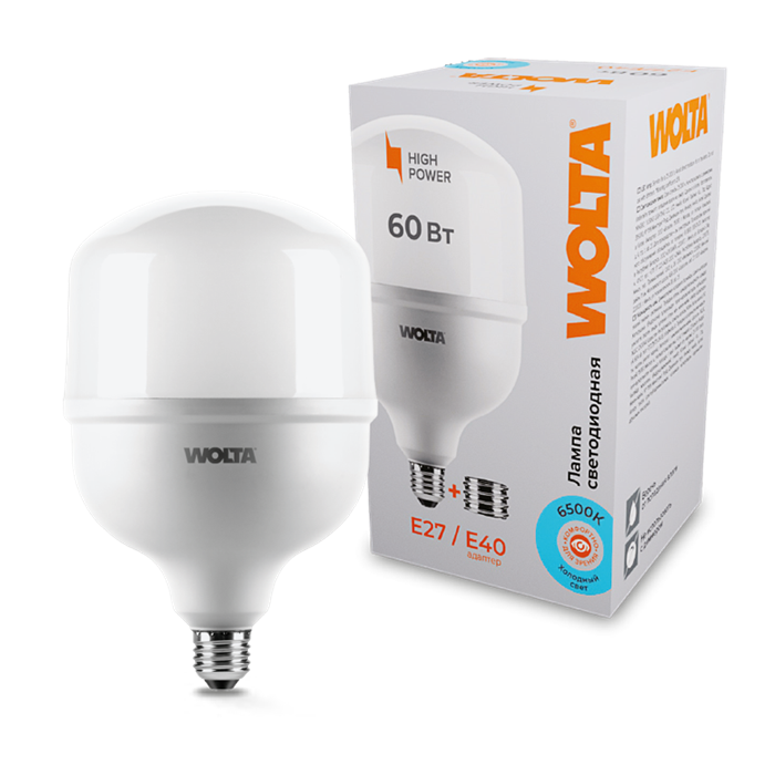LED 60W E27/40 6500K Wolta 25WHP60E27/40