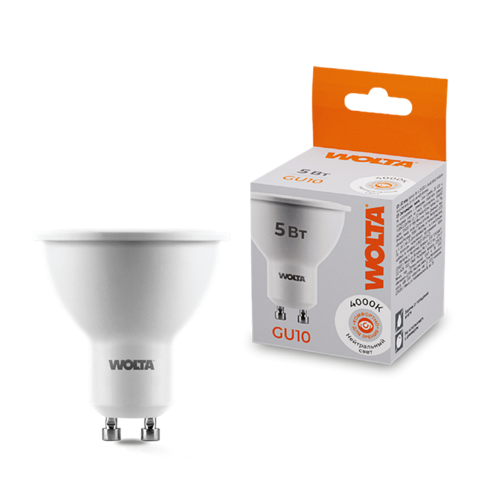 LED MR16 5W GU10 4000K Wolta 25SPAR16-230-5GU10