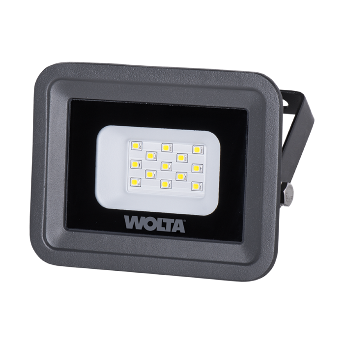 Прожектор LED 10W 5700K IP65 SMD SLIM сер Wolta WFL-10W/06