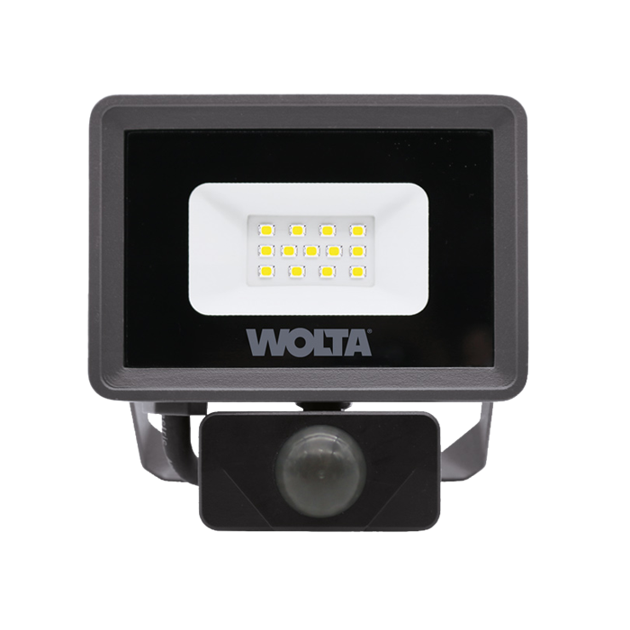 Прожектор LED 10W 5700К с дат. движ. IP65 900Lm Wolta WFL-10W/06s