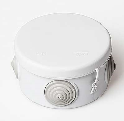 67025Б d=80*50 Р/к о/у IP55 4 вводов белая(100) 67025Б