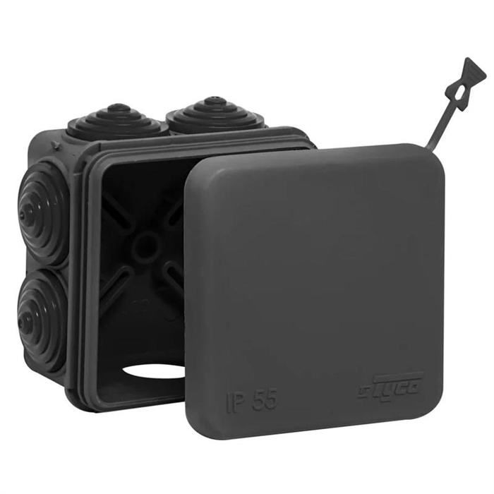 67030Ч 70*70*40 Р/к о/у IP55 7 вводов ЧЕРНАЯ(162) 67030Ч