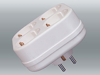 4Т4 Четверник 16А с/з белый TOKER 202-143