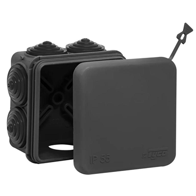 67030Ч 70*70*40 Р/к о/у IP55 7 вводов ЧЕРНАЯ(162) 67030Ч