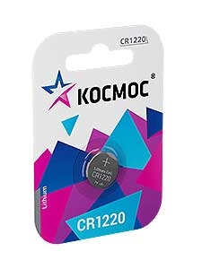 CR1220 BL-1 литиевая Космос (12/288)... KOCR12201BL