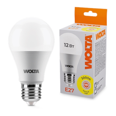 LED A60 12W E27 3000K груша Wolta 25Y60BL12E27