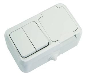 Блок В2+Р/крышка бел о/п Makel 18351 18351