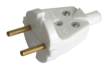 Вилка пл. универ. В6-001 бел. 20шт/уп В6-001, 431209