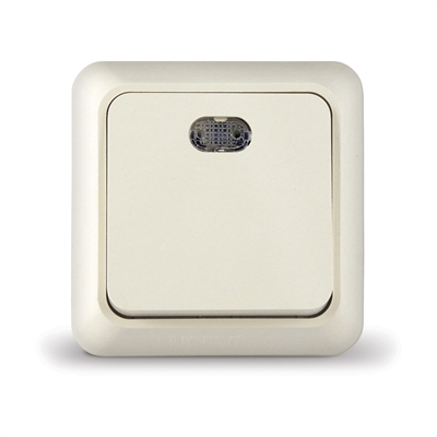 Выкл. 1кл свет о/у беж. "Олимп" Б-О0121 UNIVersal  Б-О0121