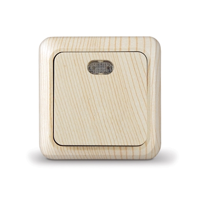 Выкл. 1кл свет о/у сосна "Олимп" UNIVersal  5560827