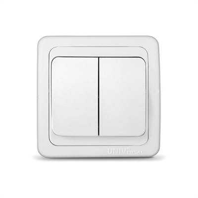 Выкл. 2кл с/у бел. "Валери" UNIVersal  В0023