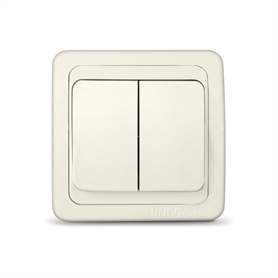 Выкл. 2кл с/у сл. кость "Валери" UNIVersal  Б-В0023