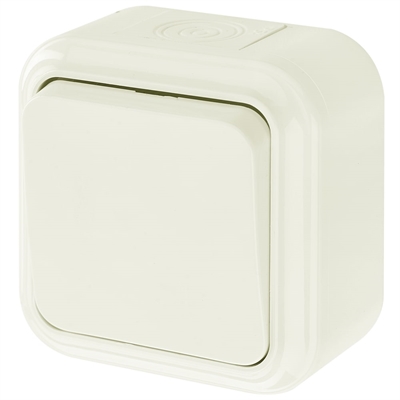 Выкл. 1кл. ОП бежевый IP54 Пралеска аква А16-222 бежевый