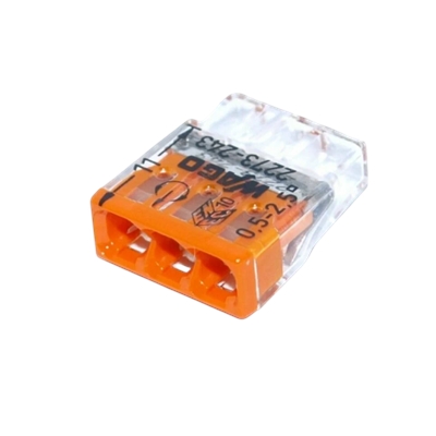 Клемма 3 провод. прозр. с пастой WAGO 2273-243 (100шт/уп) 2273-243