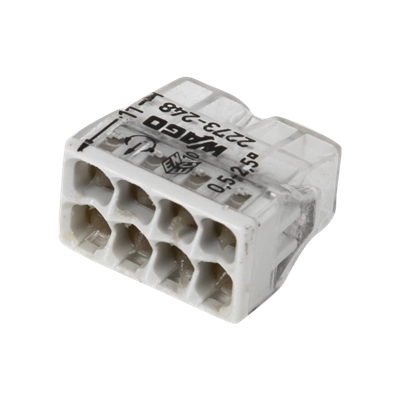 Клемма 8 провод. прозр. с пастой  WAGO  2273-248