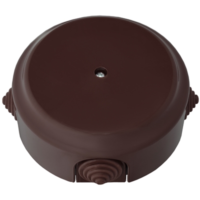Монтажная коробка Ø80, ОУ с сальниками серия РЕТРО, (КМ-449 шоколад) КМ-449 шоколад