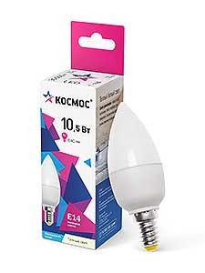 Лампа LED 10.5W E14 3000 свеча Космос LkecLED10.5wCNE1430