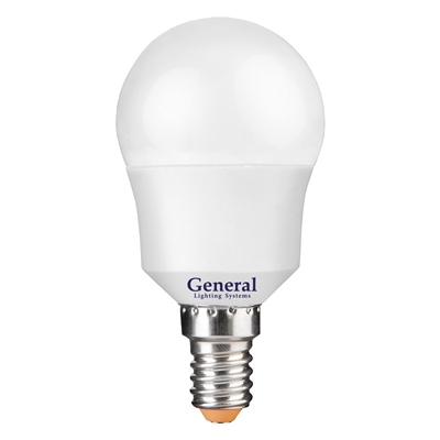 Лампа LED 8W E14 3000К шар General 660193 660193