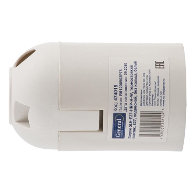 Патрон Е27 подвесной бел. М12 General 474015