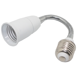 Переходник Е27 на Е27 гофр.трубка 150мм Белый ECOLA A7F17WEAY