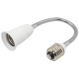 Переходник Е27 на Е27 гофр.трубка 300мм Белый ECOLA... A7L17WEAY