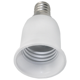 Переходник патрон Е14 - патрон E27 Белый ECOLA A4T14WEAY