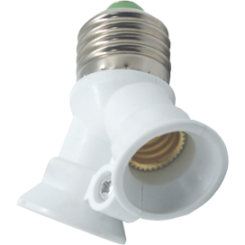 Переходник патрон Е27- патрон 2xE14 Белый ECOLA... A7T24WEAY