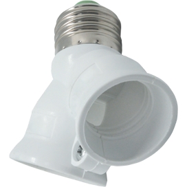 Переходник патрон Е27- патрон 2хЕ27 Белый ECOLA A7T27WEAY