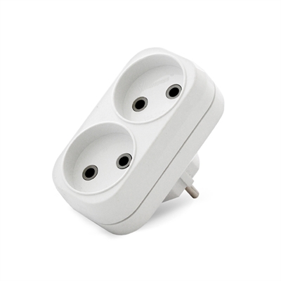 Разветвитель 2гн б/з 6А белый UNIVersal А202