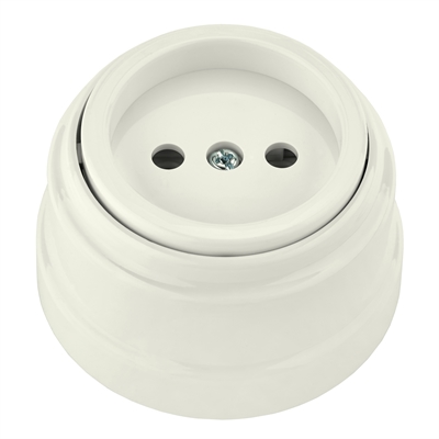 Роз. 1-местн. без земл. 16А ОУ серия РЕТРО, (РА16-0201 бежевый) РА16-0201 бежевый